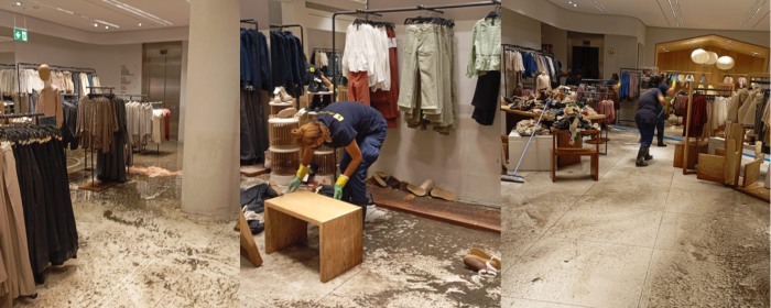 Inundación Zara Sevilla